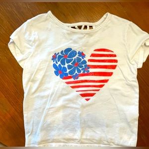 Patriotic Cutout T-Shirt- size 8